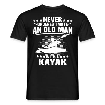 Kayak Kayaking - T-shirt homme - noir - Devant - AI Model Male 178 light (178cm)