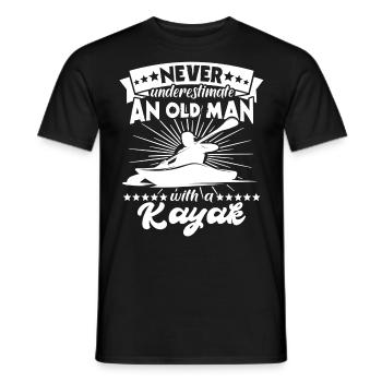 Kayaking - Männer T-Shirt - Schwarz - Vorne - AI Model Male 178 light (178cm)