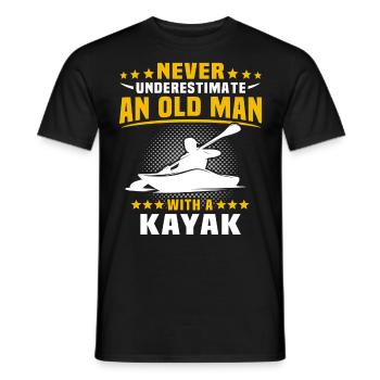 Kayak Sous-estimer les kayakistes - T-shirt homme - noir - Devant - AI Model Male 178 light (178cm)
