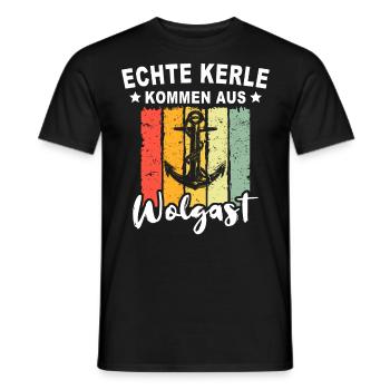 Wolgast Sprüche Wolgaster Spruch - Männer T-Shirt - Schwarz - Vorne - AI Model Male 178 light (178cm)