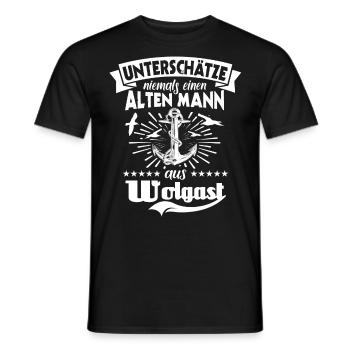 Wolgast Sprüche Wolgaster Spruch - Männer T-Shirt - Schwarz - Vorne - AI Model Male 178 light (178cm)