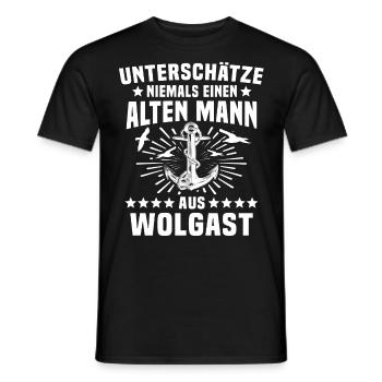 Wolgast Sprüche Wolgaster Spruch - Männer T-Shirt - Schwarz - Vorne - AI Model Male 178 light (178cm)