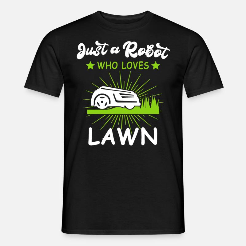 Mähroboter - Männer T-Shirt - Schwarz