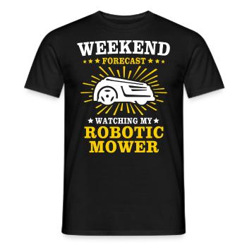 Tondeuse robot - T-shirt homme - noir - Devant - AI Model Male 178 light (178cm)