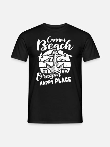Cannon Beach OR - Men's T-Shirt - black