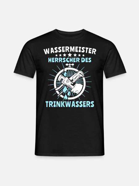 Wassermeister Wasserversorgungstechniker - Männer T-Shirt - Schwarz