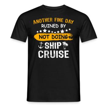 Navire de croisière - T-shirt homme - noir - Devant - AI Model Male 178 light (178cm)
