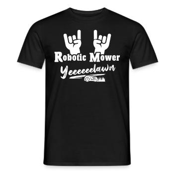 Tondeuse robot - T-shirt homme - noir - Devant - AI Model Male 178 light (178cm)