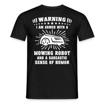 Tondeuse robot - T-shirt homme - noir - Devant - AI Model Male 178 light (178cm)