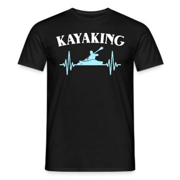 Kayak ECG - Men's T-Shirt - black - Front - AI Model Male 178 light (178cm)