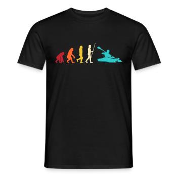 Kayaking Evolution Kayak - Männer T-Shirt - Schwarz - Vorne - AI Model Male 178 light (178cm)