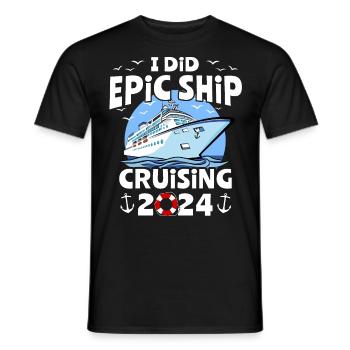 Croisière 2024 Navire de croisière - T-shirt homme - noir - Devant - AI Model Male 178 light (178cm)