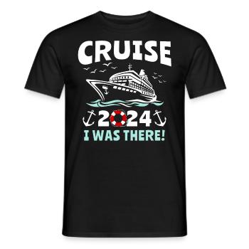 Croisière 2024 Navire de croisière - T-shirt homme - noir - Devant - AI Model Male 178 light (178cm)