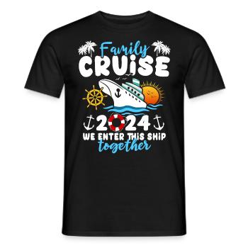 Croisière 2024 Navire de croisière - T-shirt homme - noir - Devant - AI Model Male 178 light (178cm)