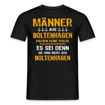 Boltenhagen Mann Boltenhagener Männer - Männer T-Shirt - Schwarz - Vorne - AI Model Male 178 light (178cm)