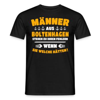 Boltenhagen Mann Boltenhagener Männer - Männer T-Shirt - Schwarz - Vorne - AI Model Male 178 light (178cm)
