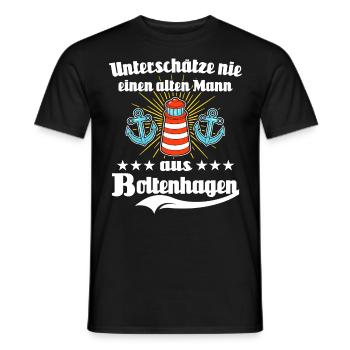 Boltenhagen Mann Boltenhagener Männer - Männer T-Shirt - Schwarz - Vorne - AI Model Male 178 light (178cm)
