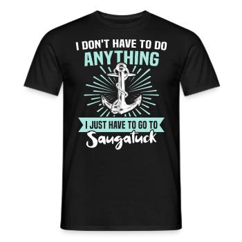 Saugatuck (Michigan) - T-shirt homme - noir - Devant - AI Model Male 178 light (178cm)