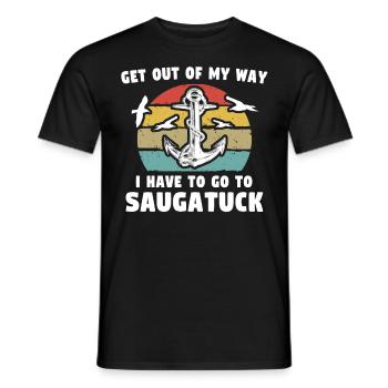 Saugatuck (Michigan) - T-shirt homme - noir - Devant - AI Model Male 178 light (178cm)