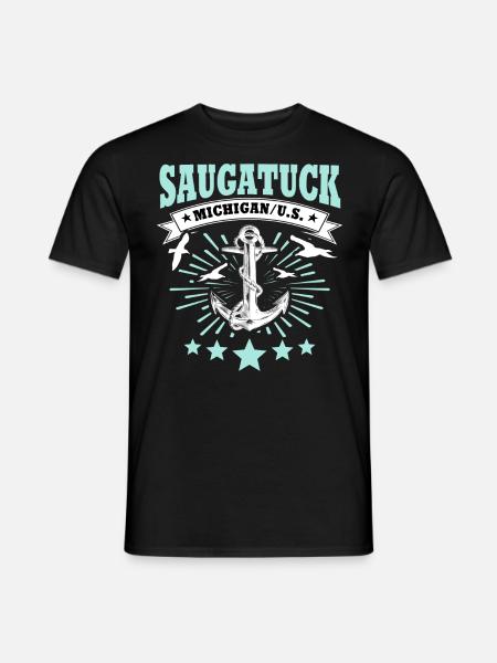Saugatuck, Michigan - Men's T-Shirt - black