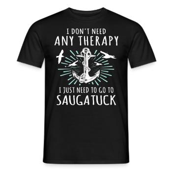 Saugatuck souvenir - Men's T-Shirt - black - Front - AI Model Male 178 light (178cm)