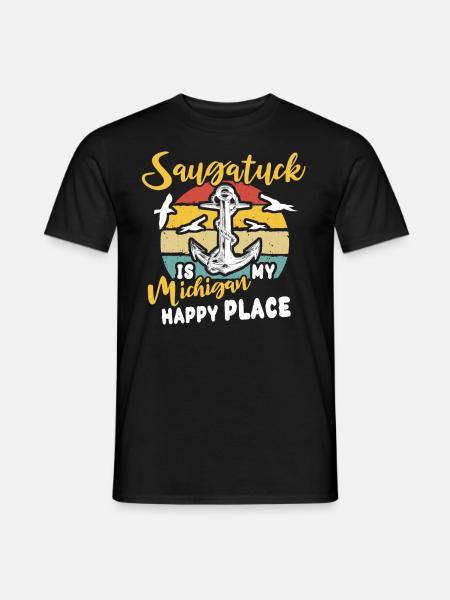 Saugatuck, Michigan - Men's T-Shirt - black