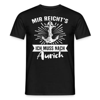 Aurich - Männer T-Shirt - Schwarz - Vorne - AI Model Male 178 light (178cm)