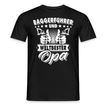 Baggerfuehrer Opa Baggerfahrer Grossvater - Männer T-Shirt - Schwarz - Vorne - AI Model Male 178 light (178cm)