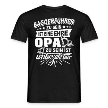 Baggerfuehrer Opa Baggerfahrer - Männer T-Shirt - Schwarz - Vorne - AI Model Male 178 light (178cm)
