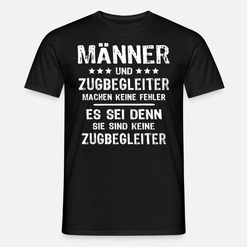Zugbegleiter - Männer T-Shirt - Schwarz