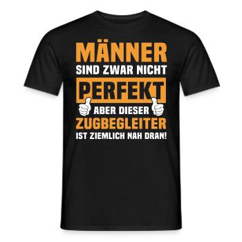 Zugbegleiter Sprüche - Männer T-Shirt - Schwarz - Vorne - AI Model Male 178 light (178cm)