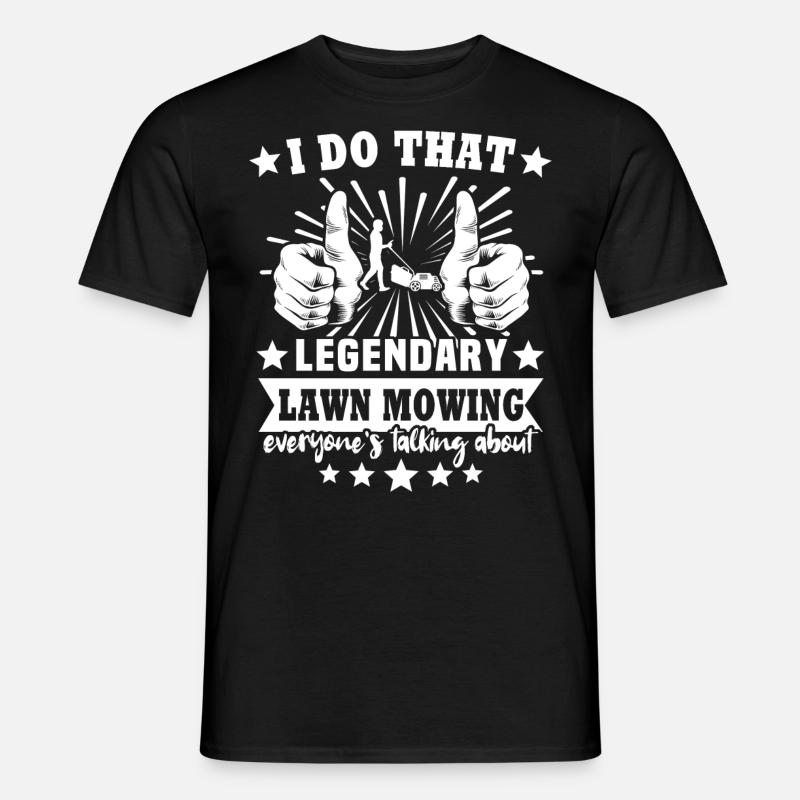 Rasenmäher Sprüche - Männer T-Shirt - Schwarz