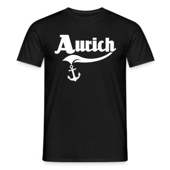 Aurich Sprüche - Männer T-Shirt - Schwarz - Vorne - AI Model Male 178 light (178cm)