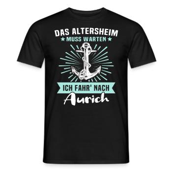 Aurich Sprüche - Männer T-Shirt - Schwarz - Vorne - AI Model Male 178 light (178cm)