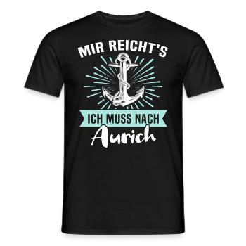 Aurich Sprüche - Männer T-Shirt - Schwarz - Vorne - AI Model Male 178 light (178cm)