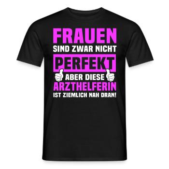 Arzthelferin Sprüche - Männer T-Shirt - Schwarz - Vorne - AI Model Male 178 light (178cm)
