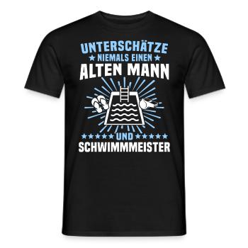Schwimmmeister - Männer T-Shirt - Schwarz - Vorne - AI Model Male 178 light (178cm)
