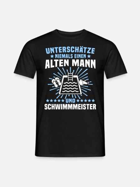 Schwimmmeister - Männer T-Shirt - Schwarz