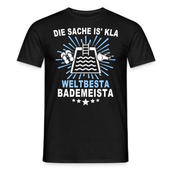 Schwimmmeister - Männer T-Shirt - Schwarz - Vorne - AI Model Male 178 light (178cm)