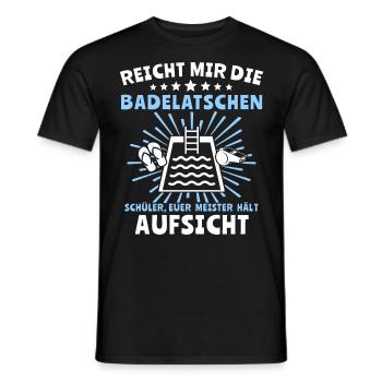 Schwimmmeister - Männer T-Shirt - Schwarz - Vorne - AI Model Male 178 light (178cm)