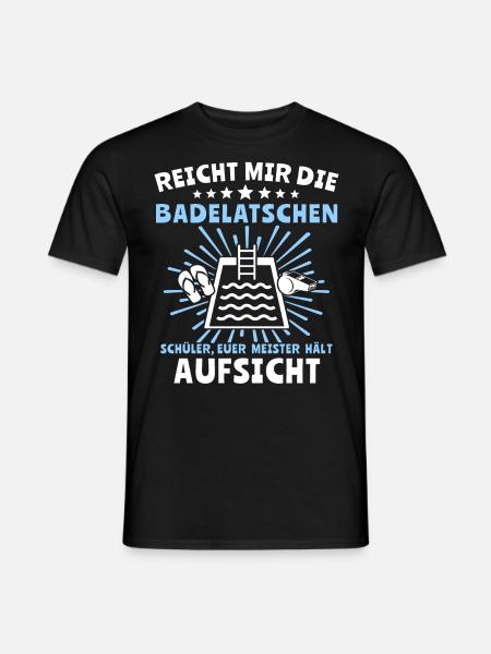 Schwimmmeister - Männer T-Shirt - Schwarz