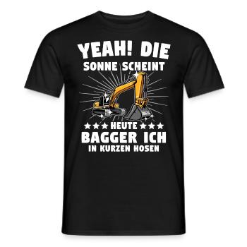 Baggerführer Baggerfahrer - Männer T-Shirt - Schwarz - Vorne - AI Model Male 178 light (178cm)