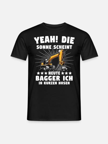 Baggerführer Baggerfahrer - Männer T-Shirt - Schwarz