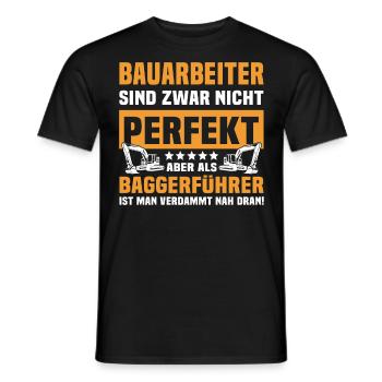 Baggerführer Bagger - Männer T-Shirt - Schwarz - Vorne - AI Model Male 178 light (178cm)