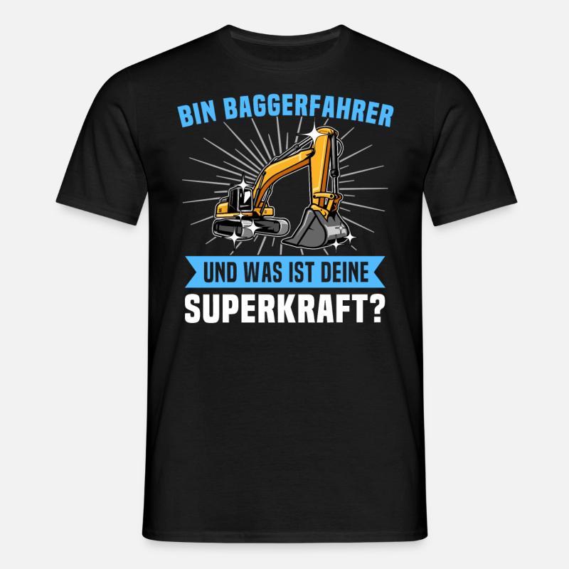 Baggerführer Baggerfahrer - Männer T-Shirt - Schwarz