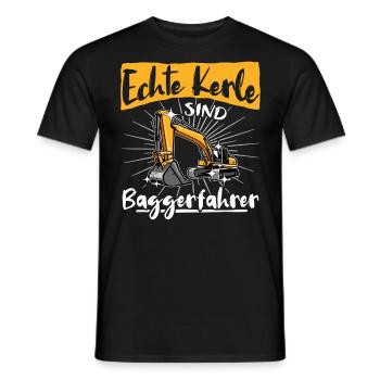Baggerführer Baggern - Männer T-Shirt - Schwarz - Vorne - AI Model Male 178 light (178cm)