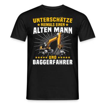 Baggerführer Baggerfahrer - Männer T-Shirt - Schwarz - Vorne - AI Model Male 178 light (178cm)