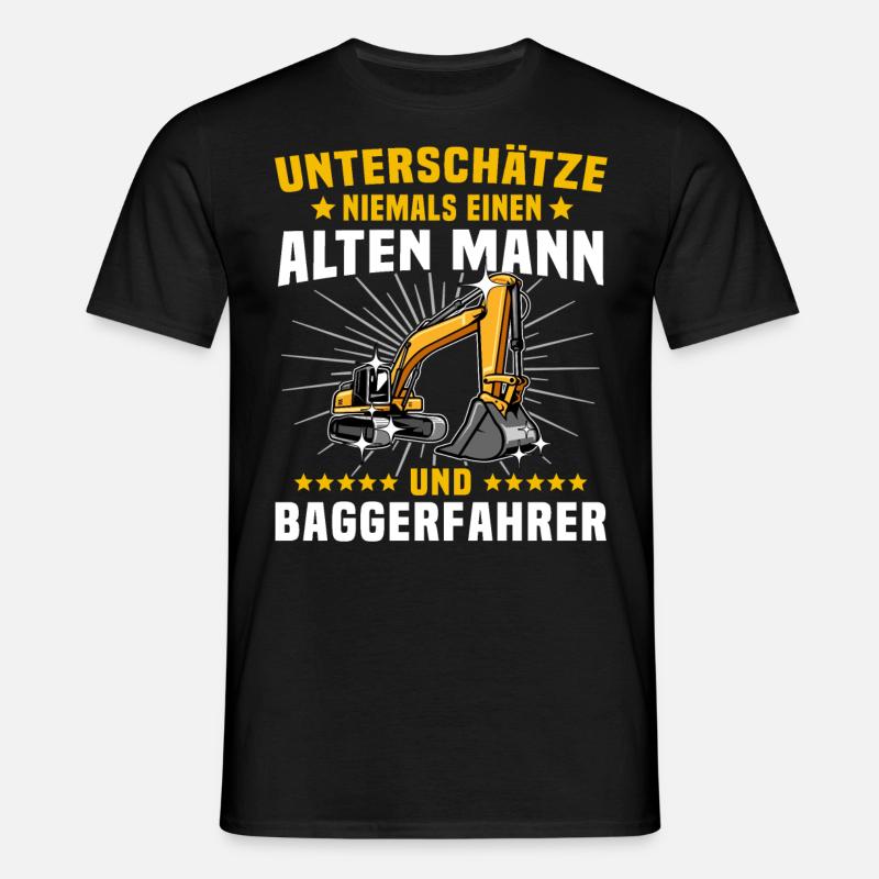 Baggerführer Baggerfahrer - Männer T-Shirt - Schwarz