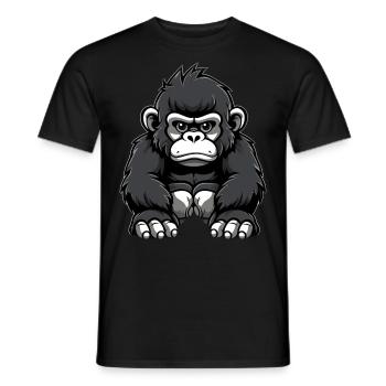 Niedlicher Affe für Kinder für Kinder - Männer T-Shirt - Schwarz - Vorne - AI Model Male 178 light (178cm)