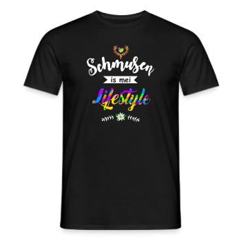 Schmusen is mei Lifestyle - Flirten Küssen Kiss me - Männer T-Shirt - Schwarz - Vorne - AI Model Male 178 light (178cm)
